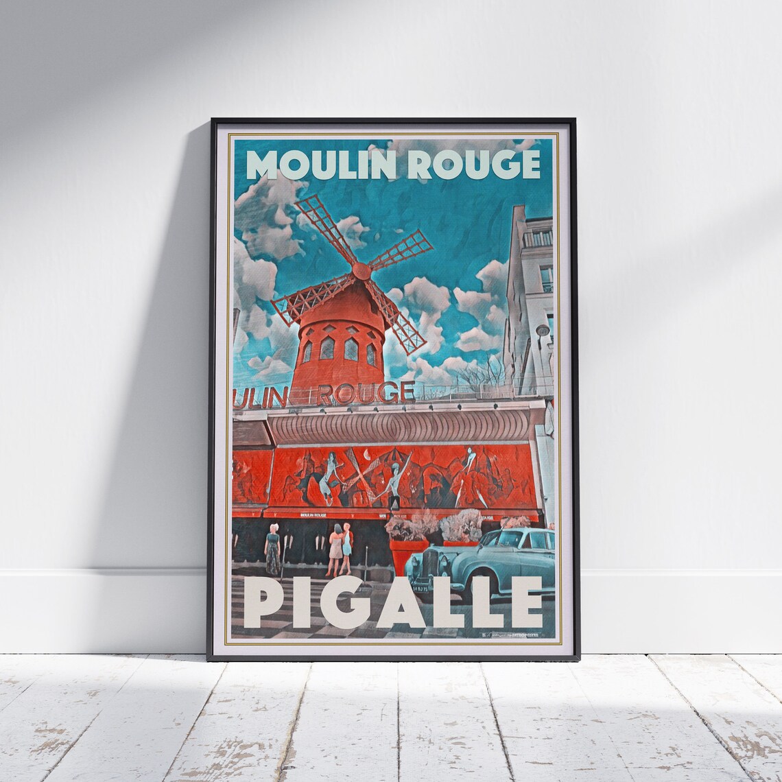 Paris Poster Pigalle Moulin Rouge By Alecse Limited Edition Montmartre Poster France Travel Poster Paris Souvenir