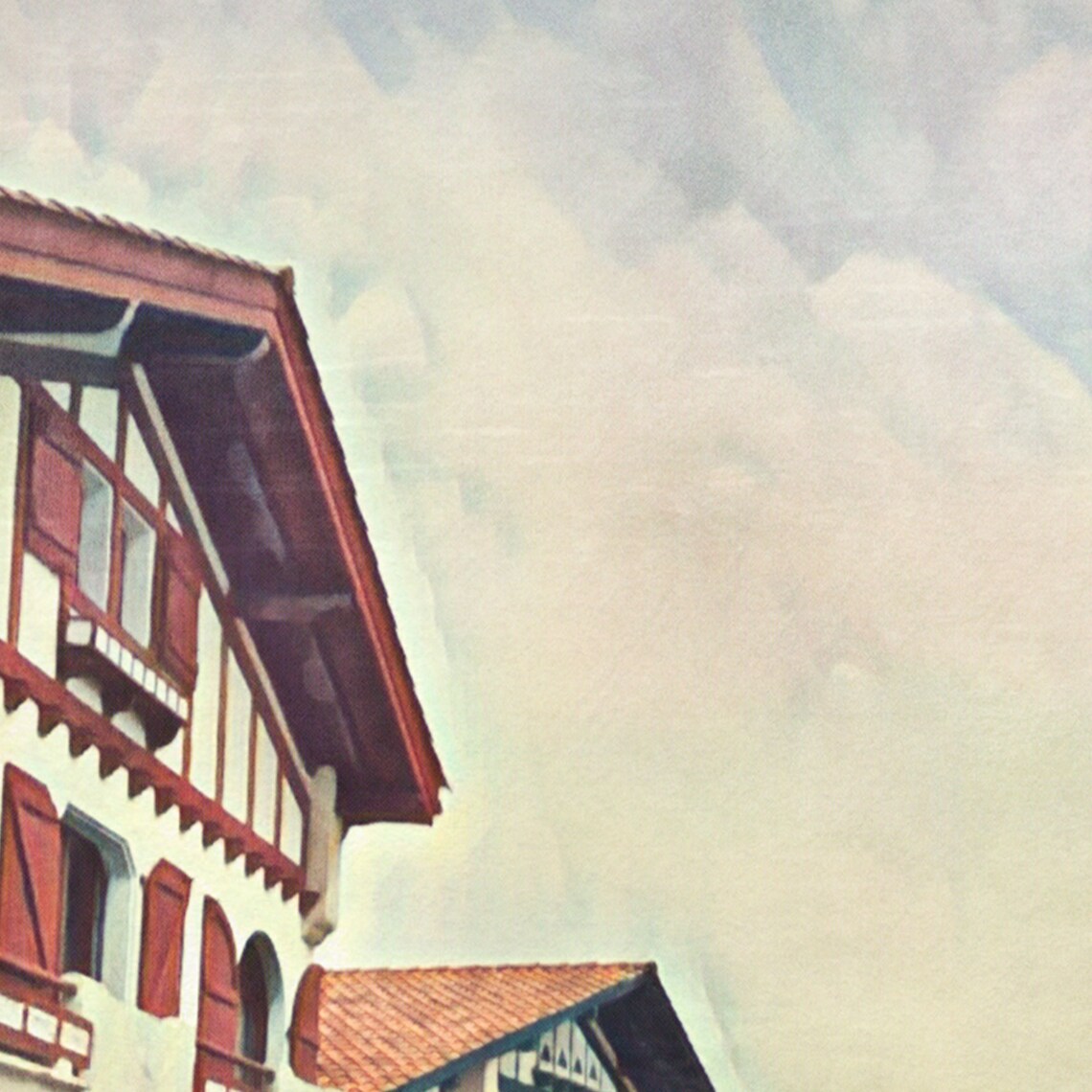 Getaria Lapurdi Basque Country Village Street Vintage Travel Poster - Image 4