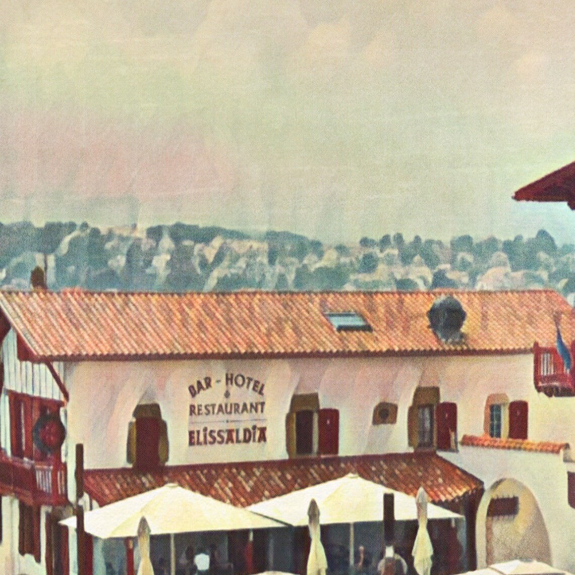Bidarte Lapurdi Basque Country Village Square Vintage Travel Poster - Image 4