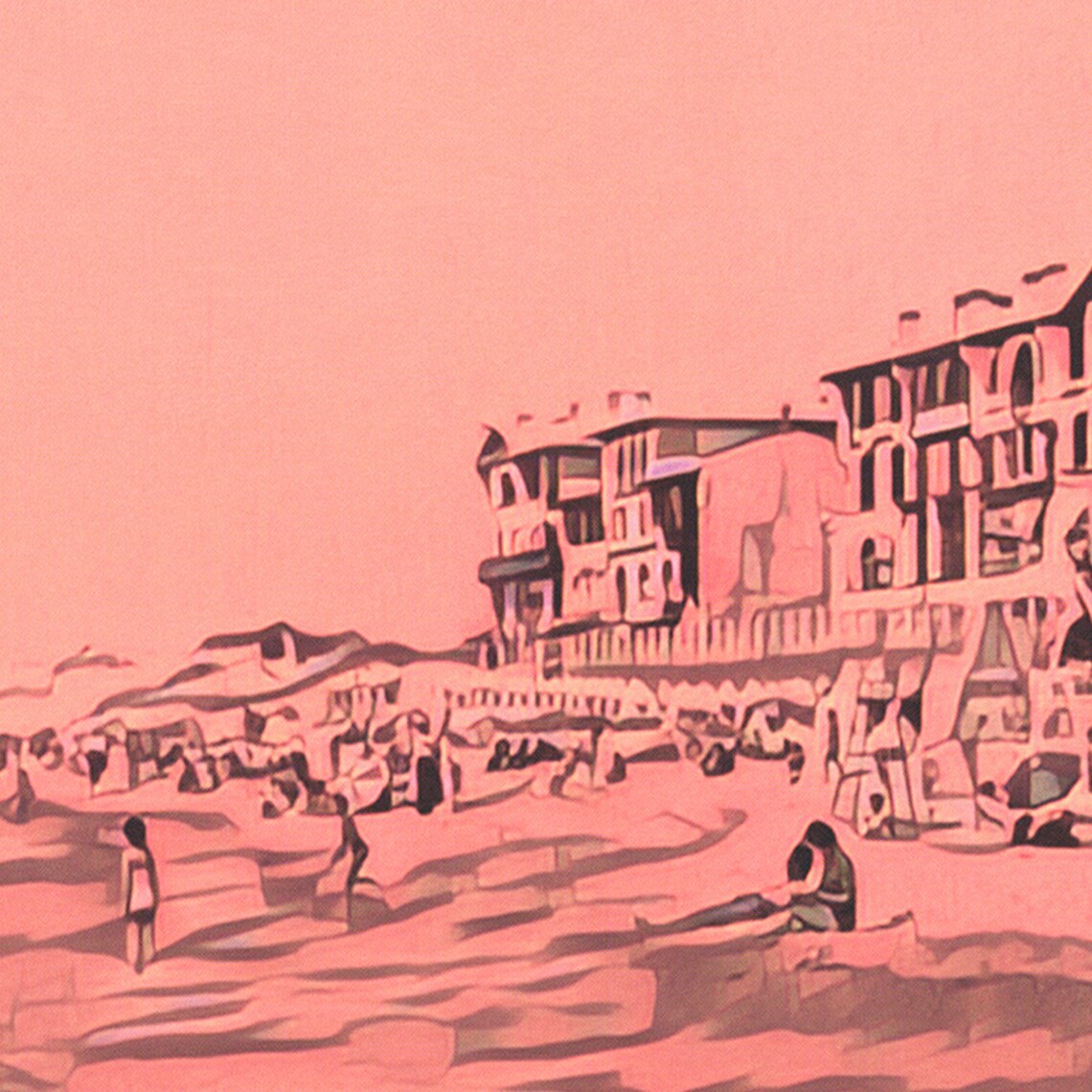 Hossegor Poster Pink By Alecse Limited Edition Hossegor Travel Poster Poster Of Hossegor Landes France Gallery Wall Print Hossegor - Image 4