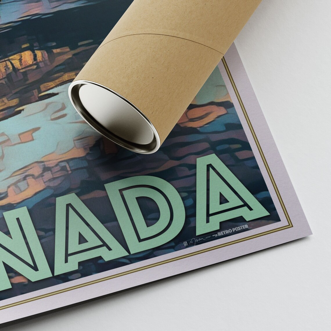 Peyto Lake Canada Mirror Reflection Mountain Retro Travel Nature Poster - Image 2