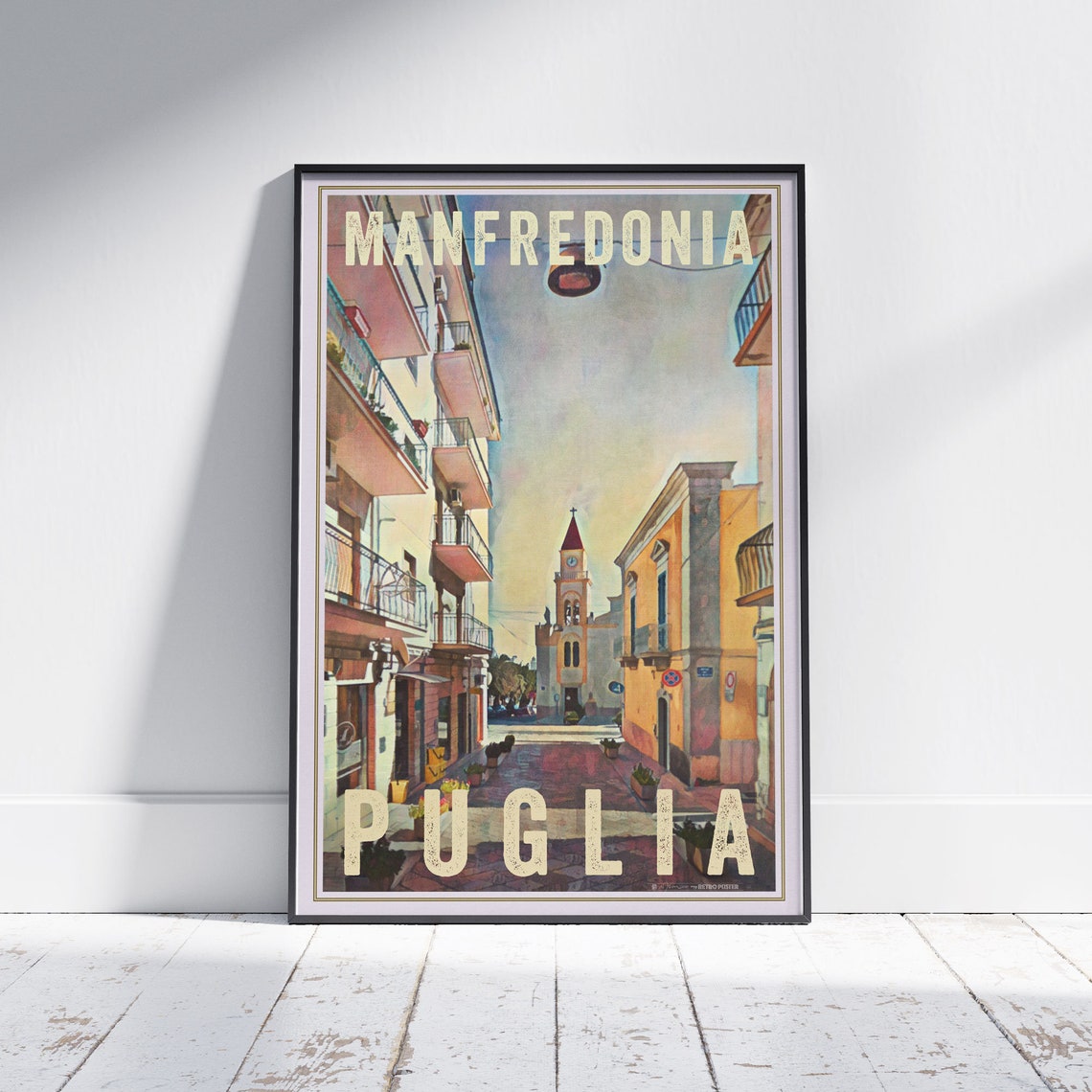 Manfredonia Poster Puglia By Alecse Limited Edition Italy Travel Poster Puglia Gallery Wall Print Of Manfredonia Italy Decoration Gift