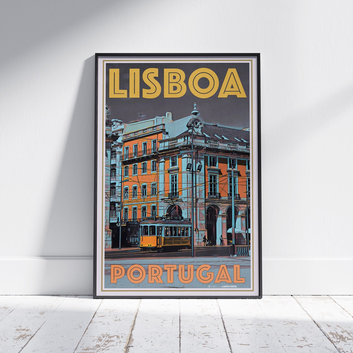 Lisbon Poster Orange Tram By Alecse Limited Edition Portugal Travel Poster Lisbon Print Poster Of Lisbon Portuguese Deco Gift