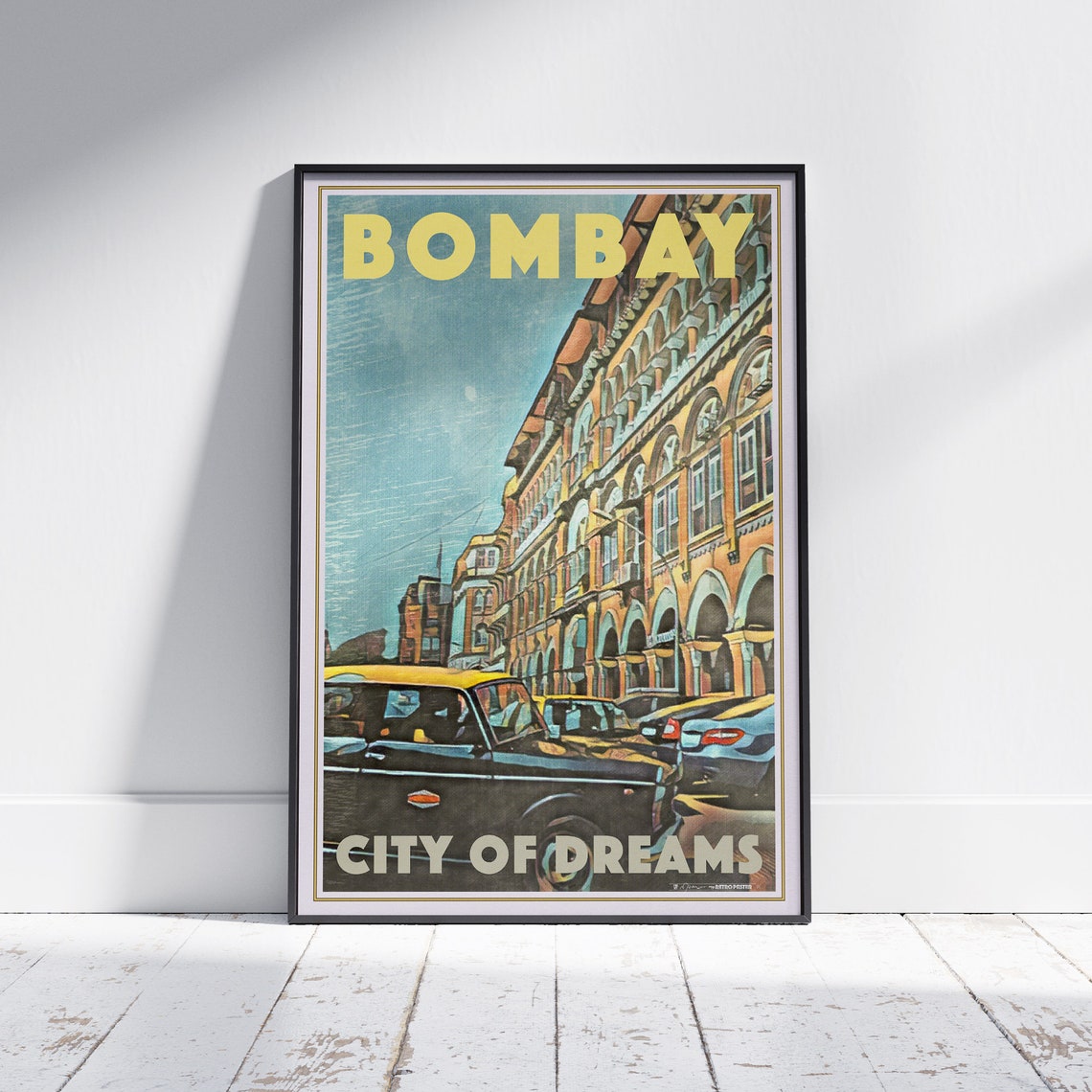 Bombay Poster City Of Dreams By Alecse Limited Edition India Travel Poster Bombay Vintage Poster India Gallery Wall Print Of Bombay