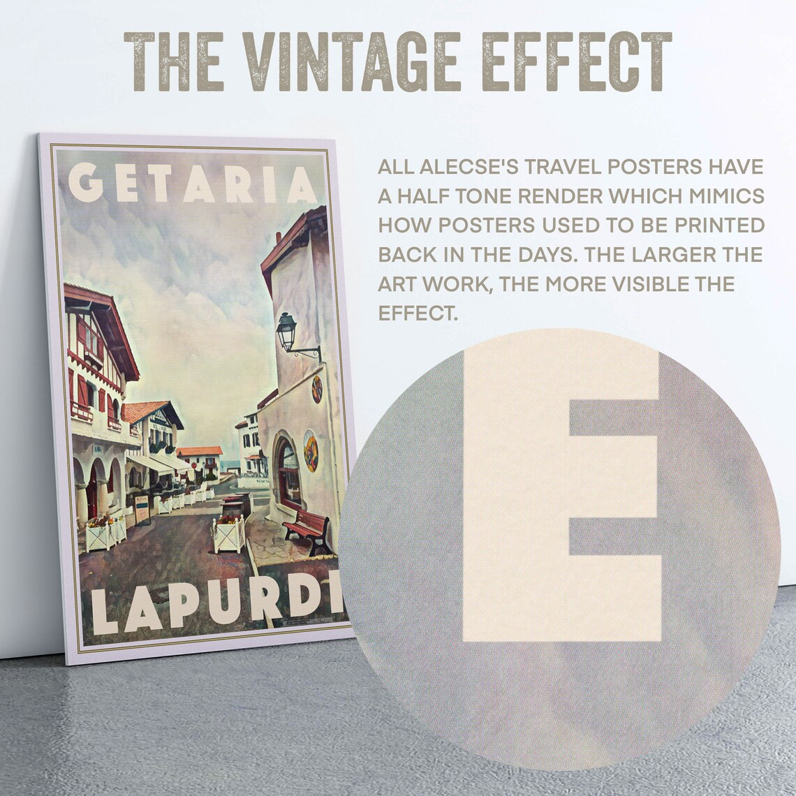 Getaria Lapurdi Basque Country Village Street Vintage Travel Poster - Image 2