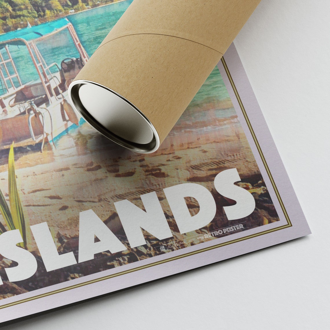 Fiji Poster Kuata By Alecse Limited Edition Fiji Travel Poster Kuata Print Fiji Gift Poster Of Kuata Fiji Classic Fiji Print - Image 2