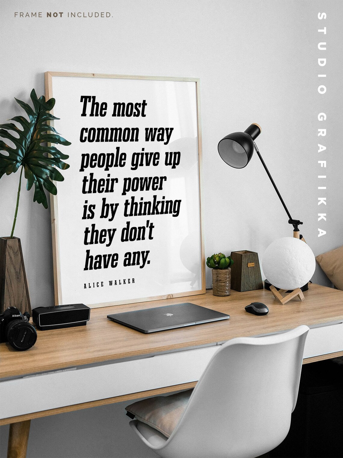 Alice Walker The Most Common Way People Give Up Their Power Poster - Image 2