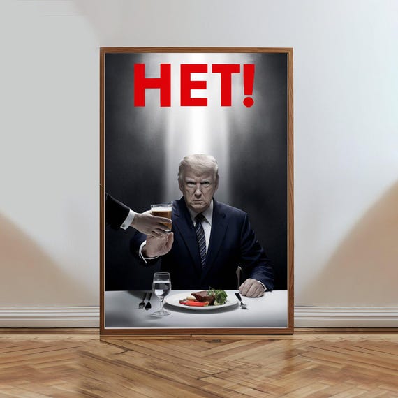 Donald Trump Wall Art Poster Bold Het Text Print Political Statement Decor Unique Political Artwork Contemporary Wall Art