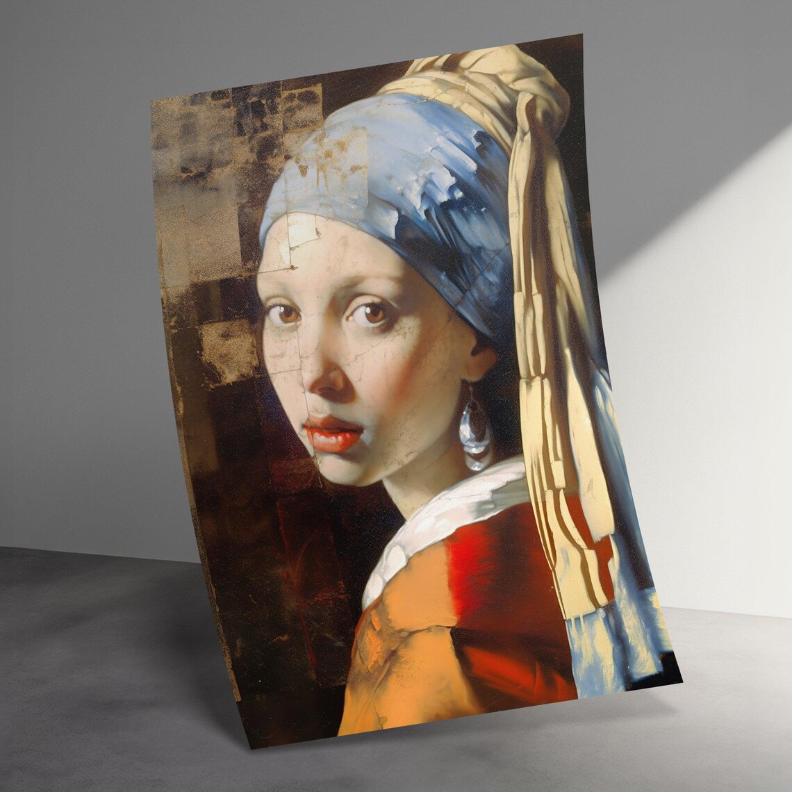 Vermeer Girl with a Pearl Earring Classic Masterpiece Art Poster - Image 3