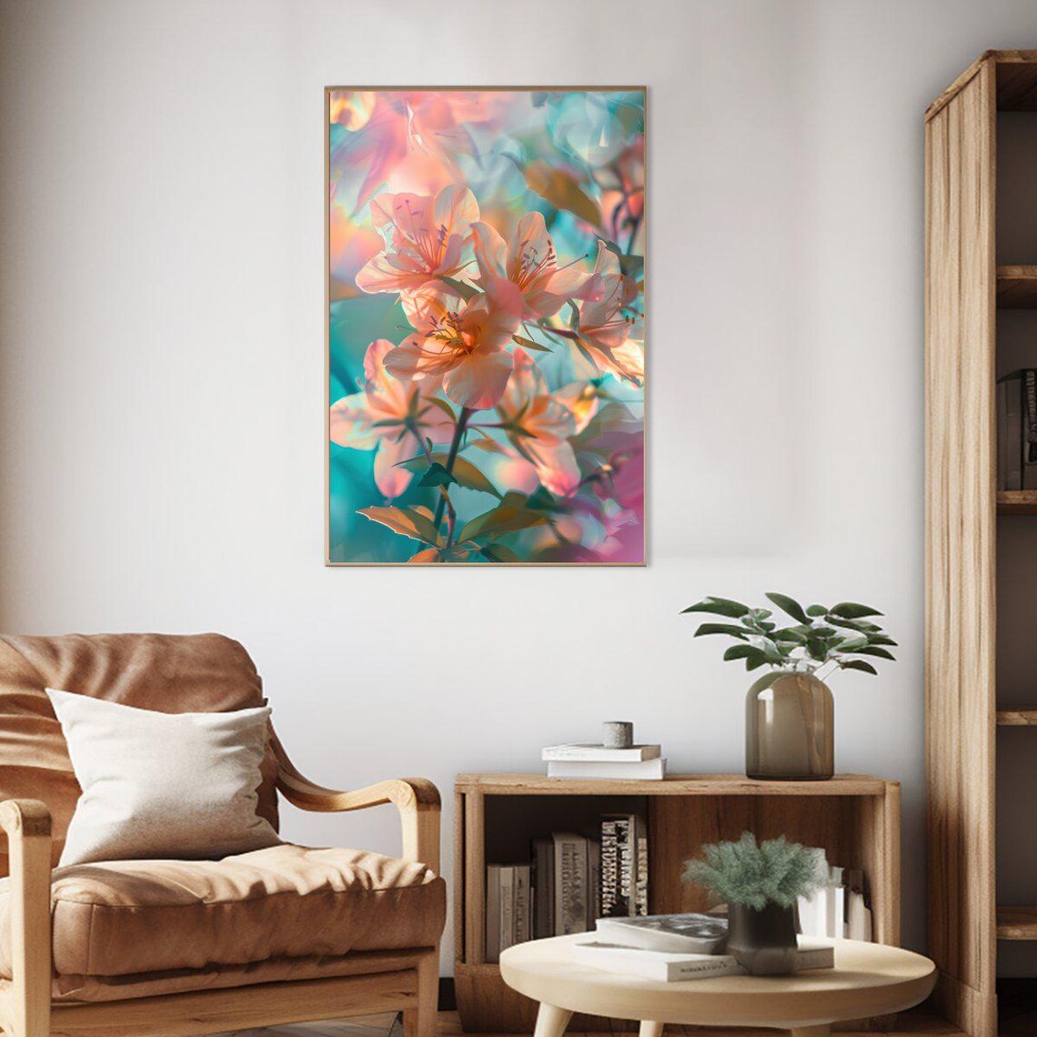 Dreamy Pink Pastel Blossom Flowers Soft Botanical Floral Poster - Image 2