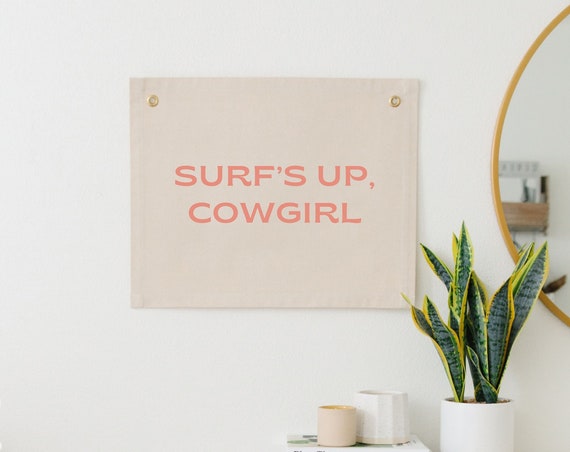 Coastal Cowgirl Surf's Up Western Wall Art Print