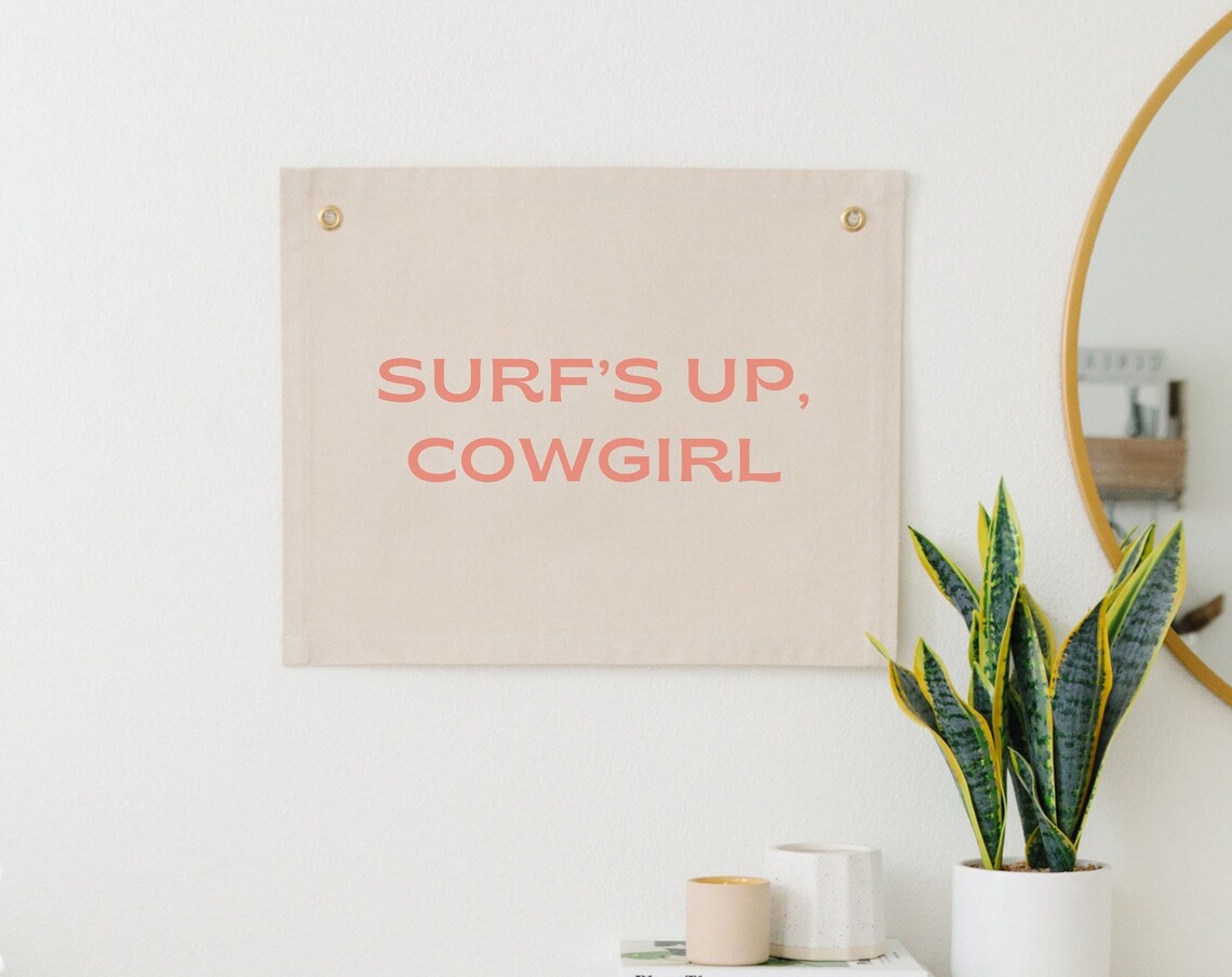 Coastal Cowgirl Surf's Up Western Wall Art Print