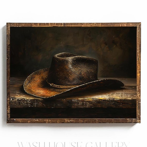 Cowboy Hat Print Cowboy Wall Art Western Decor For Ranch Decor Western Wall Art Gift For Cowboy Gift For Cowgirl Gift For Rancher Farm Decor