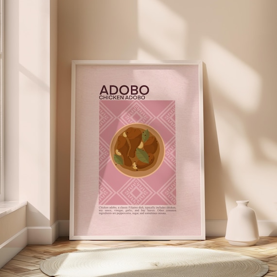 Philippines Poster Filipino Adobo Satin Wall Art Food Prints Tradition Home Kitchen