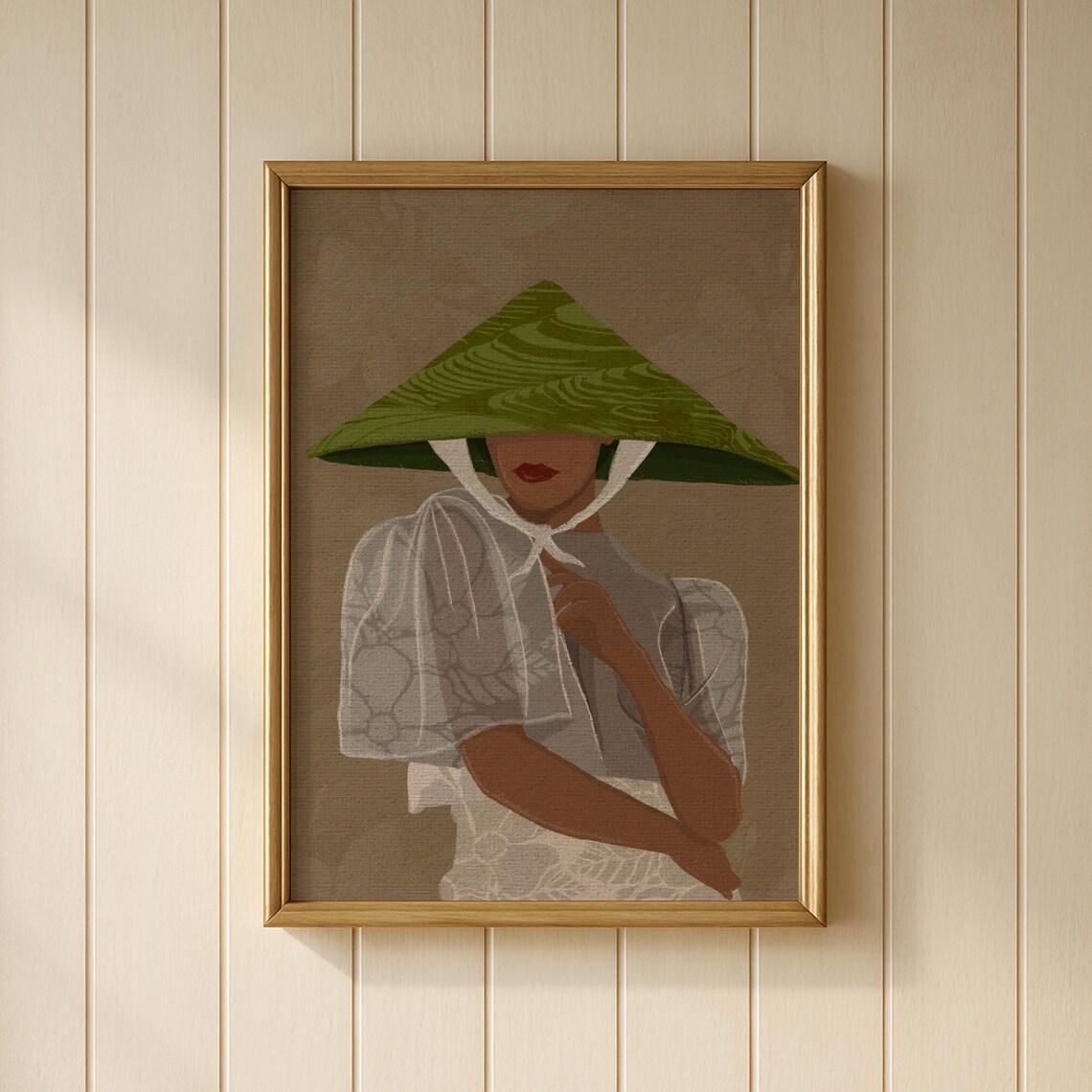 Filipina Woman Salakot Barot Saya Elegant Heritage Portrait Art Print