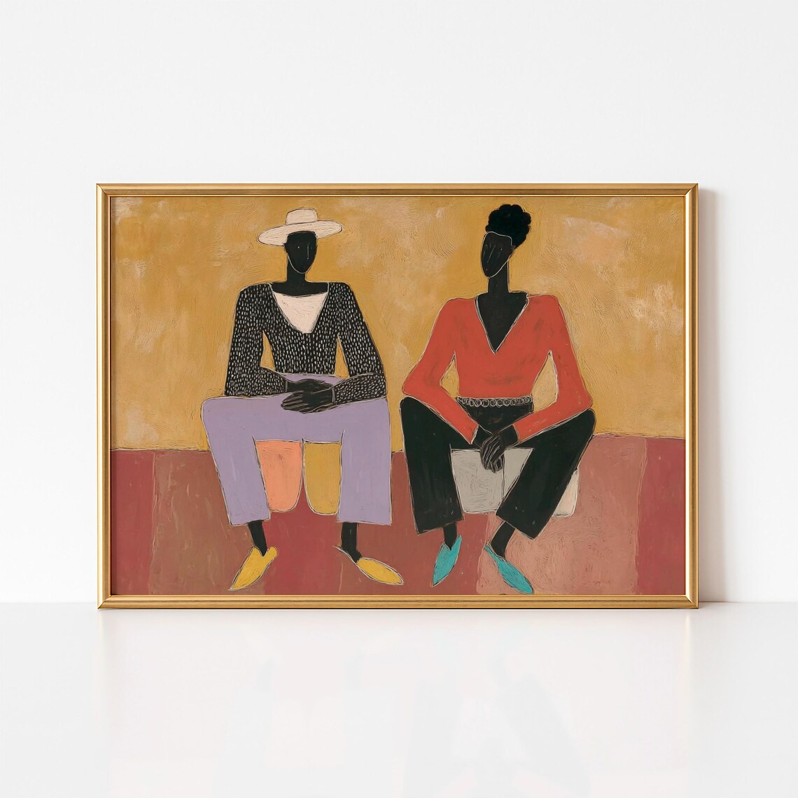 Modern Boho Afrocentric Living Room Art Print