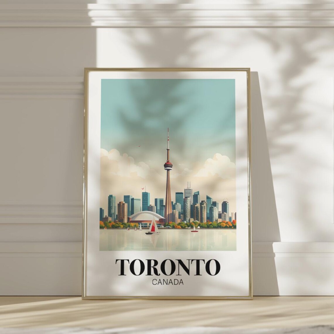 Toronto Skyline Print Canada Travel Poster