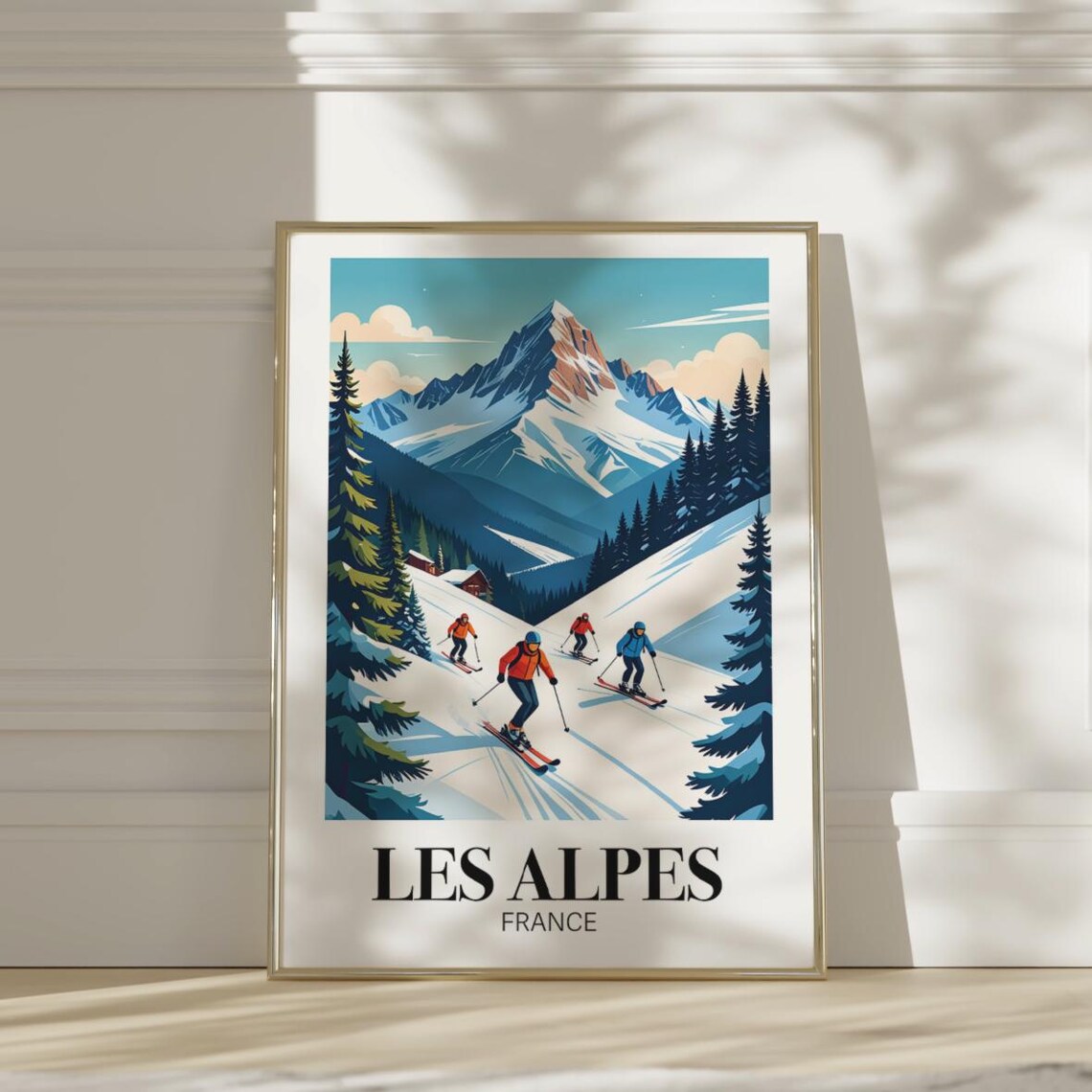 French Alps Travel Poster, National Park Print