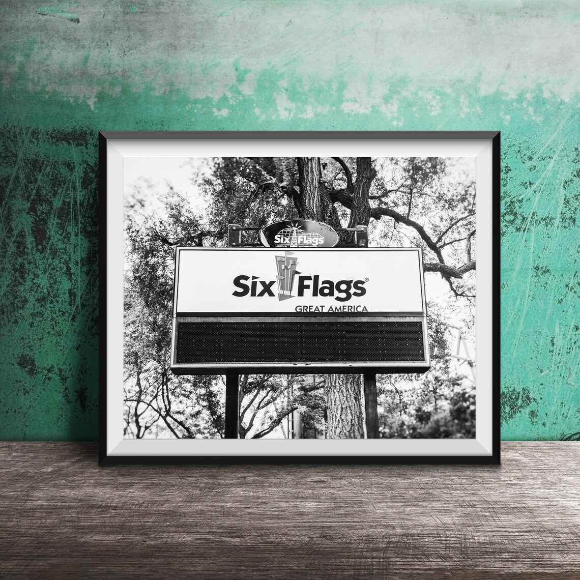 Six Flags Great America Entrance Sign Amusement Park Photo Poster - Image 2
