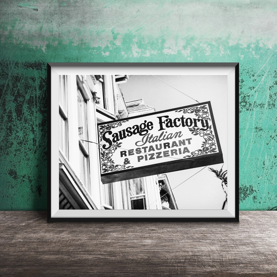 Sausage Factory Italian Restaurant Pizzeria Sign Photo Poster - Image 2