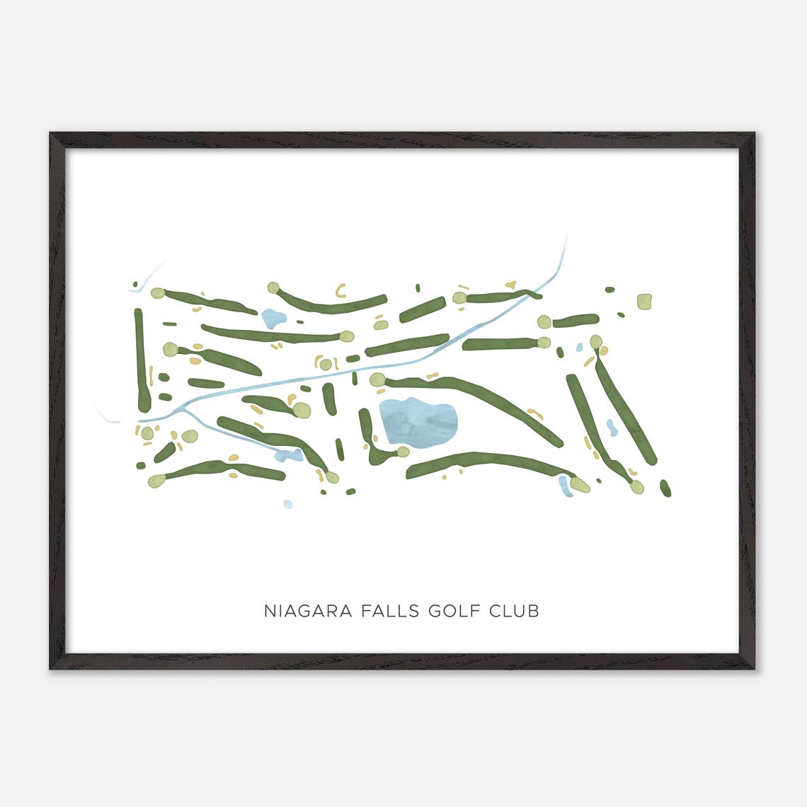 Niagara Falls Golf Club Canada Minimalist Watercolor Map Poster - Image 4