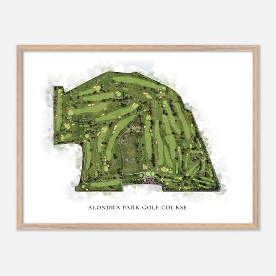 Alondra Park Golf Course In Lawndale California Classic Watercolor Map Golfer Gift Golf Wall Art Golf Poster Print Course Layout