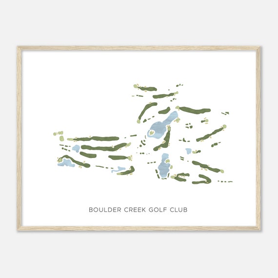 Boulder Creek Golf Club Ohio Modern Watercolor Map Golfer Gift Golf Wall Art Golf Poster Print Course Layout