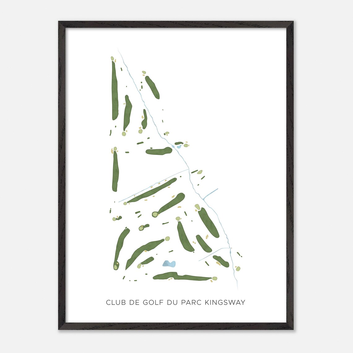 Club de Golf du Parc Kingsway Canada Minimalist Watercolor Golf Map Poster - Image 2