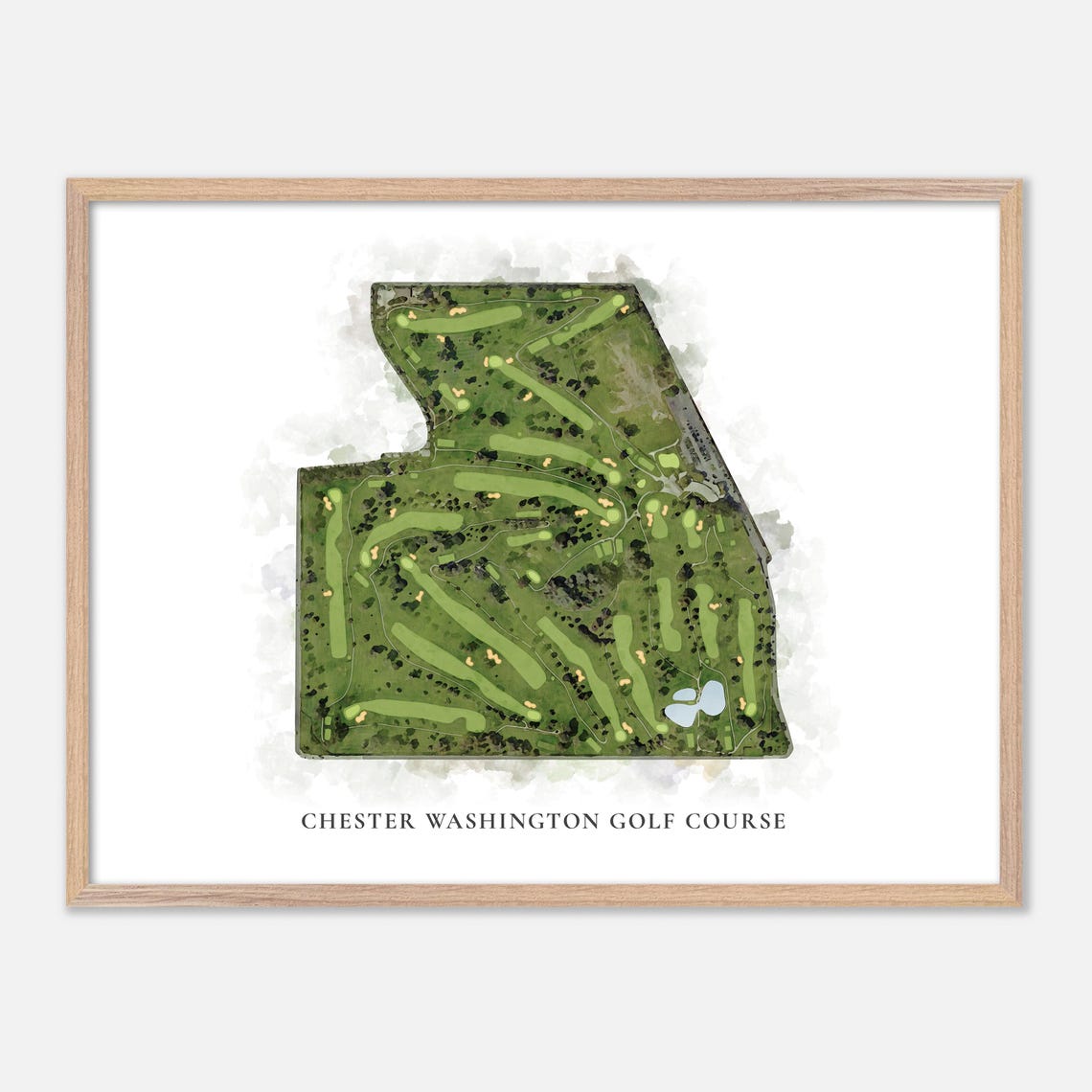 Chester Washington Golf Course Los Angeles Classic Map Poster