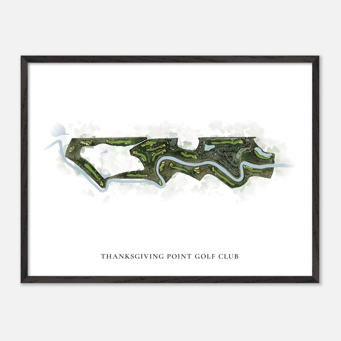 Thanksgiving Point Golf Club Watercolor Course Map Art Poster - Image 5