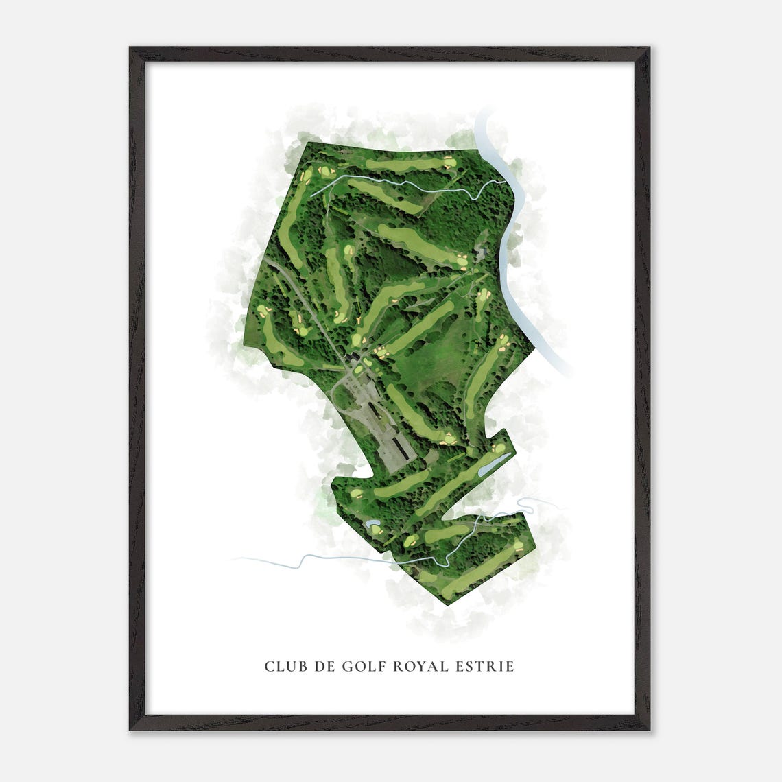 Club de Golf Royal Estrie Canada Classic Watercolor Golf Map Poster - Image 2