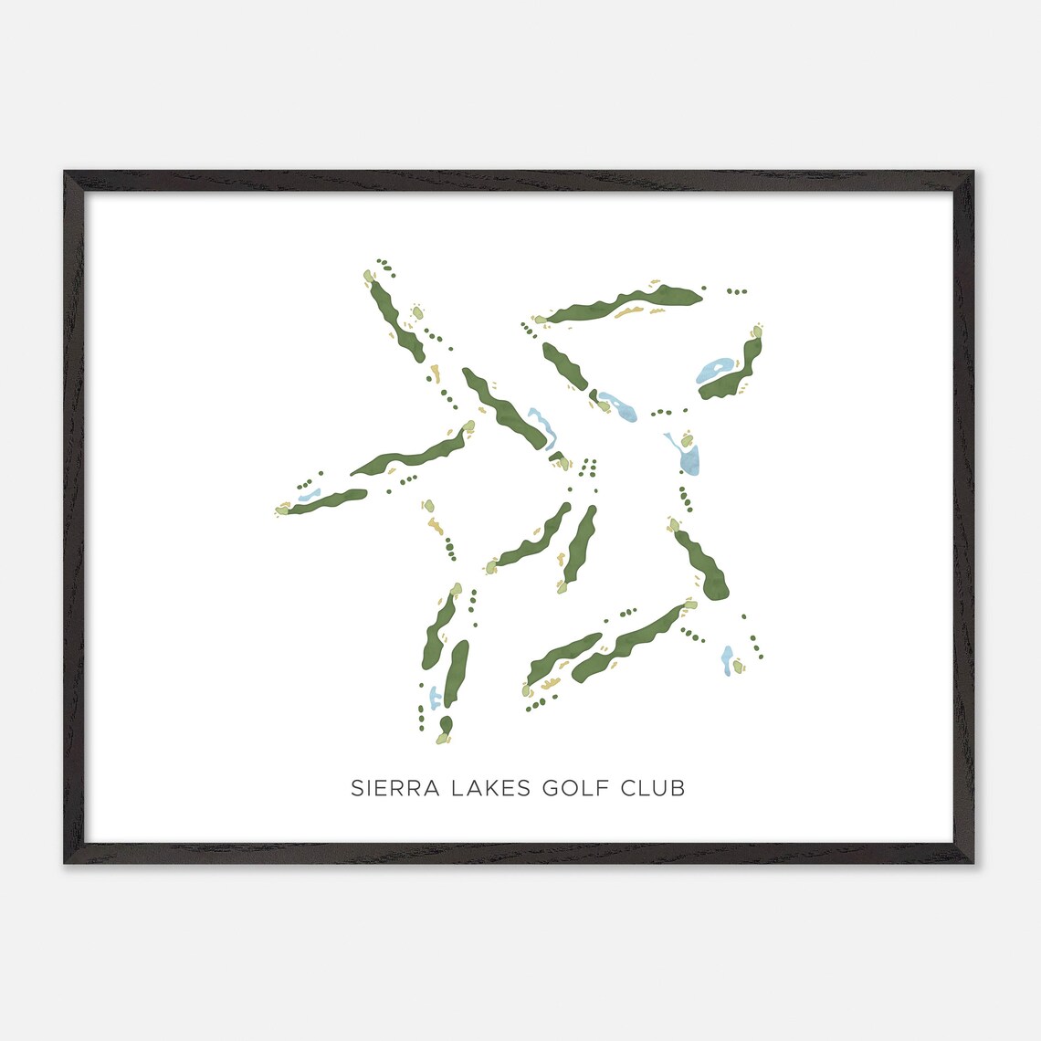 Sierra Lakes Golf Club Fontana California Modern Watercolor Poster - Image 5