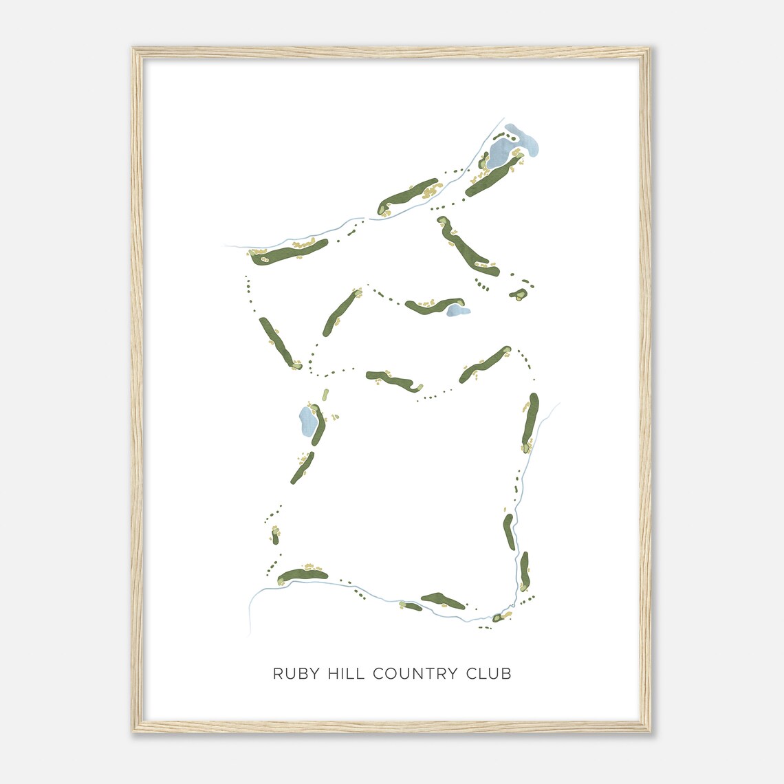 Ruby Hill Country Club California Modern Watercolor Map Golfer Gift Golf Wall Art Golf Poster Print Course Layout - Image 2