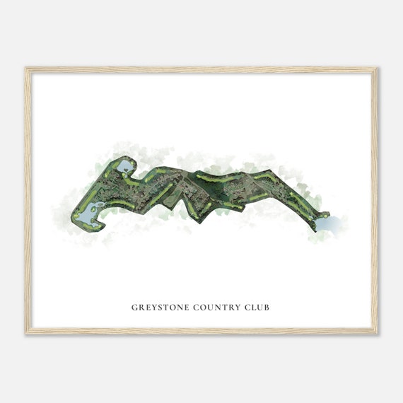 Greystone Country Club Arkansas Classic Watercolor Map Golfer Gift Golf Wall Art Golf Poster Print Course Layout