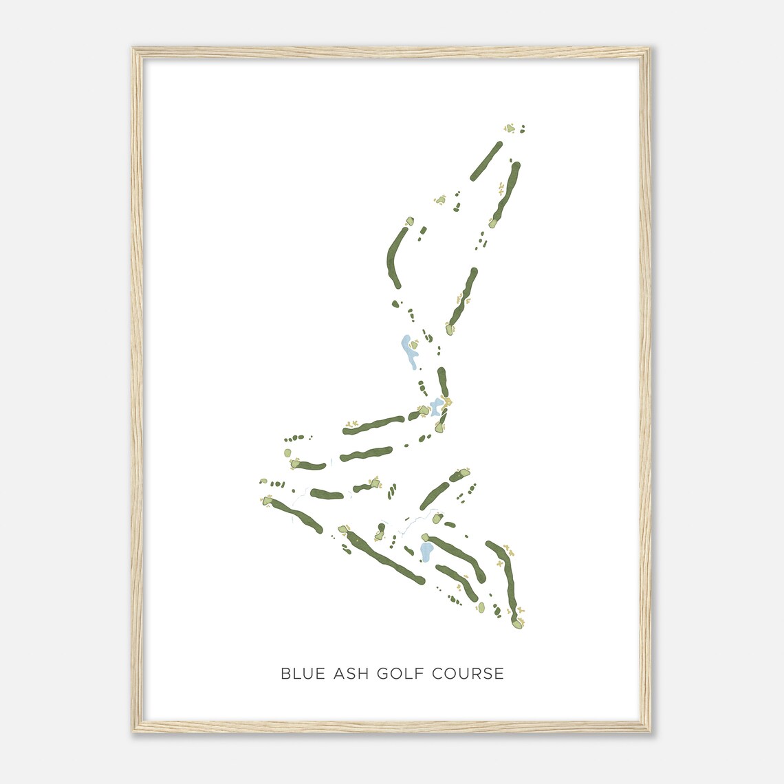 Blue Ash Golf Course Ohio Modern Watercolor Map Golfer Gift Golf Wall Art Golf Poster Print Course Layout