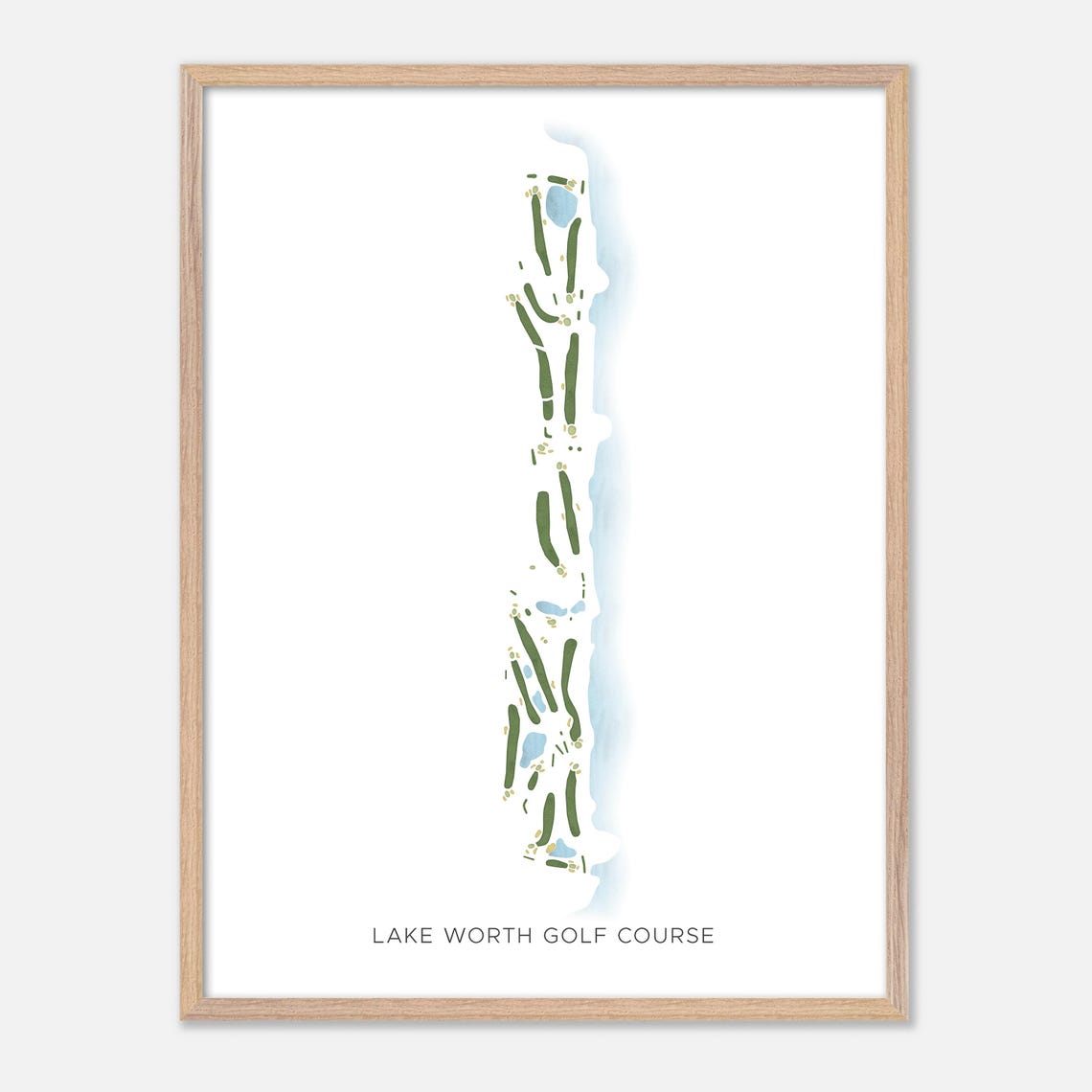Lake Worth Golf Course Florida Modern Watercolor Course Poster - Image 2