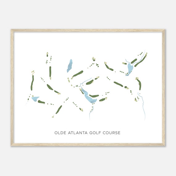 Olde Atlanta Golf Course Georgia Modern Watercolor Map Golfer Gift Golf Wall Art Golf Poster Print Course Layout