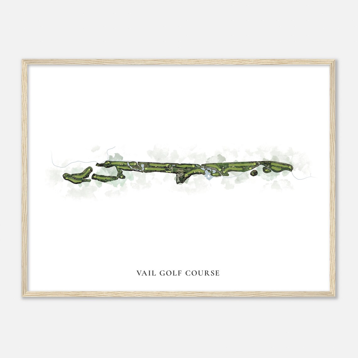 Vail Golf Course Colorado Classic Watercolor Map Golfer Gift Golf Wall Art Golf Poster Print Course Layout - Image 2