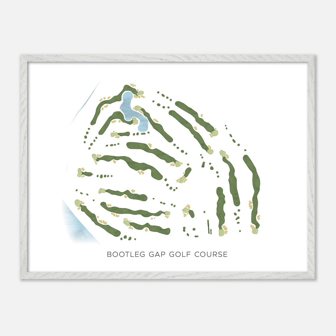 Bootleg Gap Golf Course Kimberley Canada Modern Watercolor Map Poster - Image 3