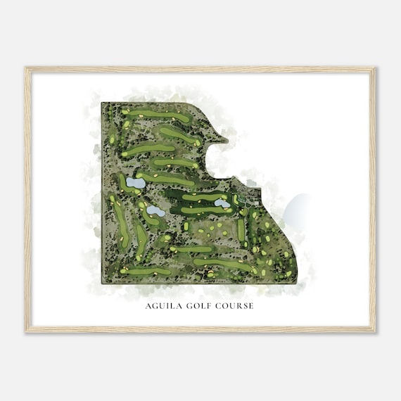 Aguila Golf Course Arizona Classic Watercolor Map Golfer Gift Golf Wall Art Golf Poster Print Course Layout