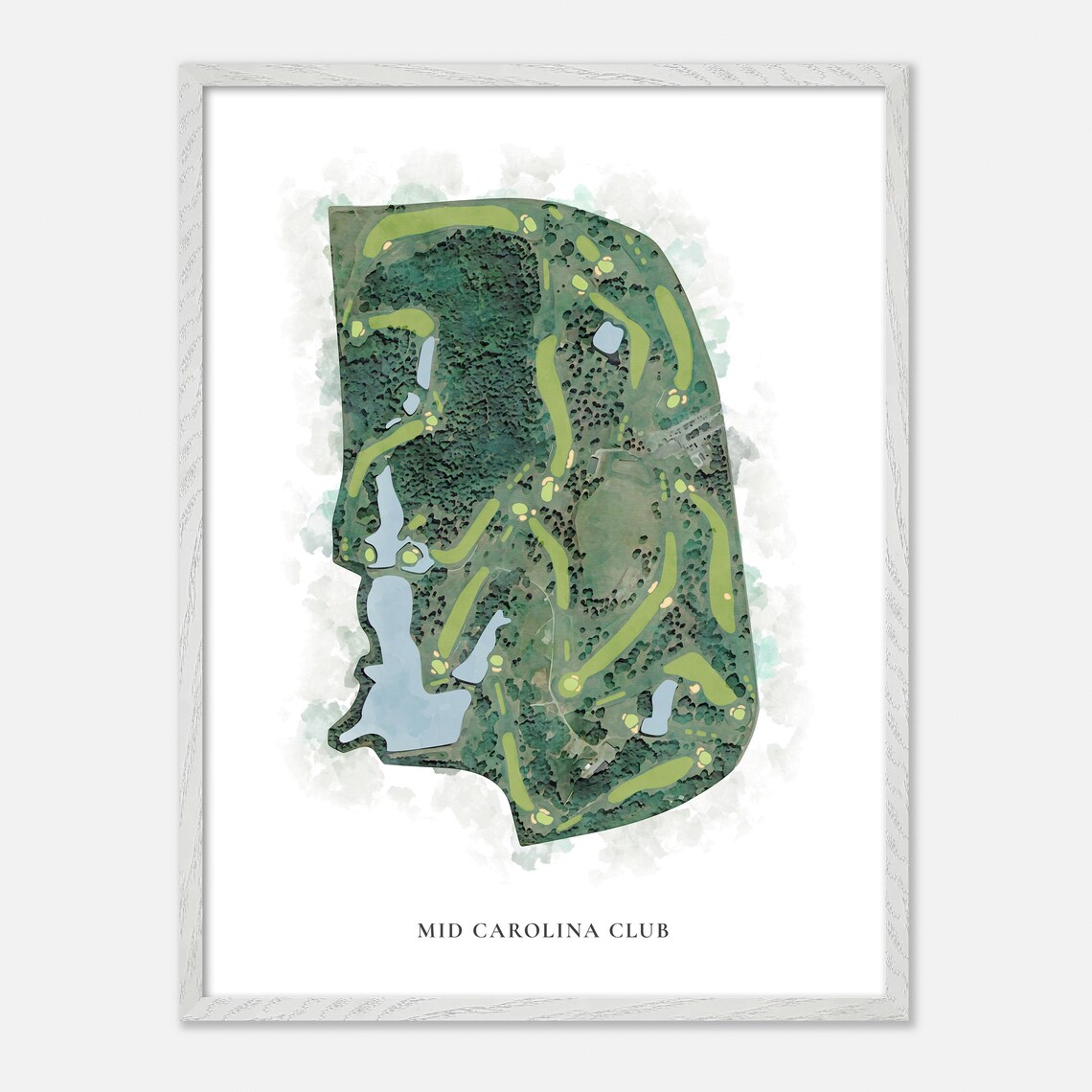 Mid Carolina Club South Carolina Classic Watercolor Map Golf Poster - Image 2