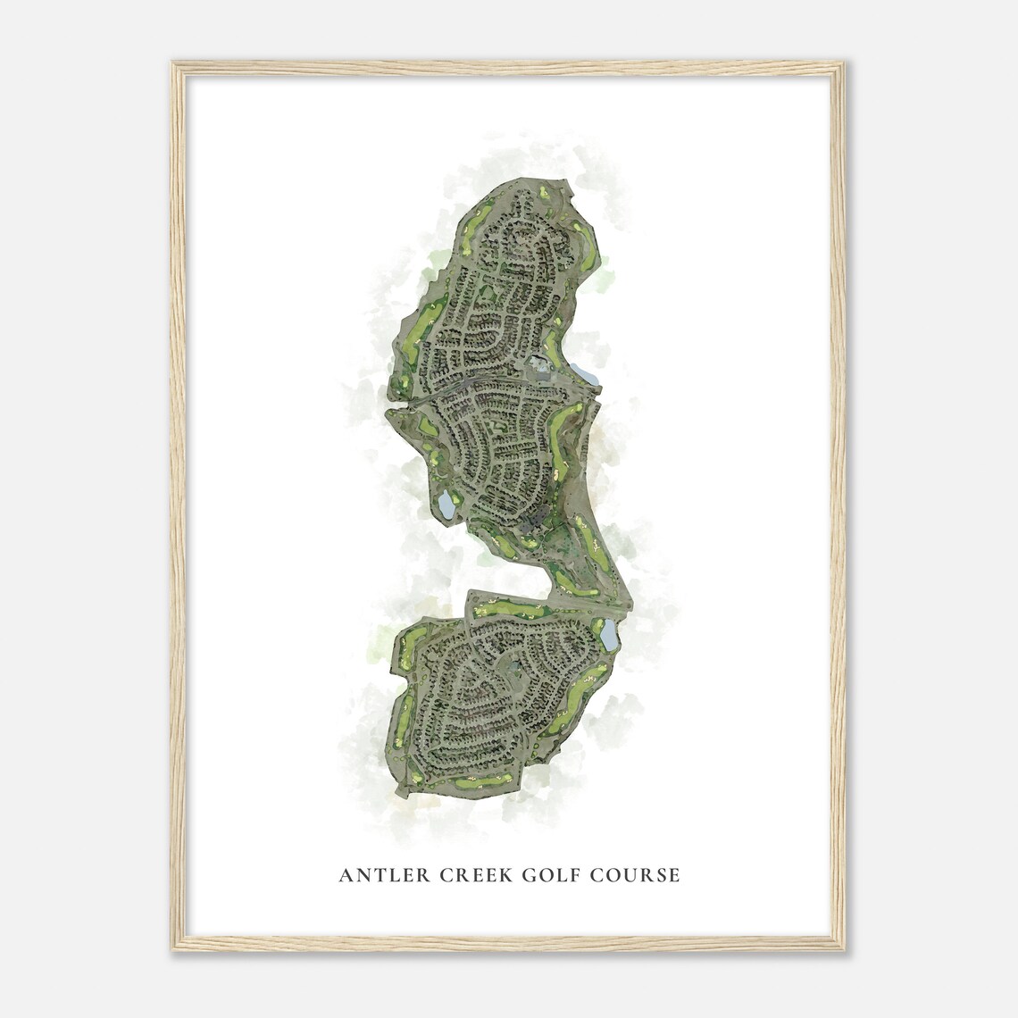 Antler Creek Golf Course Colorado Classic Watercolor Map Golfer Gift Golf Wall Art Golf Poster Print Course Layout - Image 2
