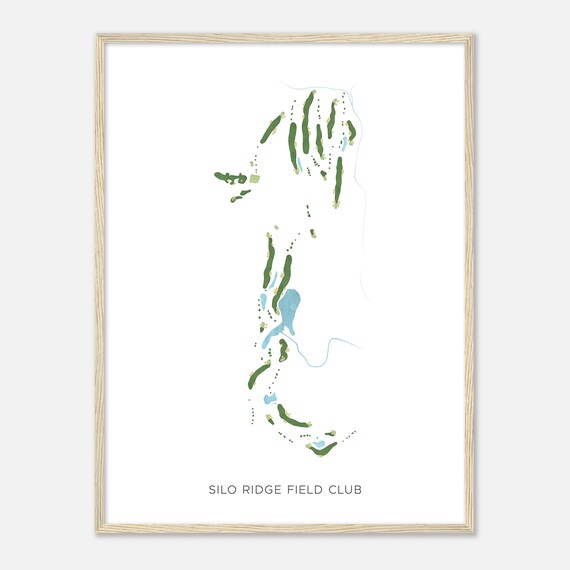 Silo Ridge Field Club New York Modern Watercolor Map Golfer Gift Golf Wall Art Golf Poster Print Course Layout