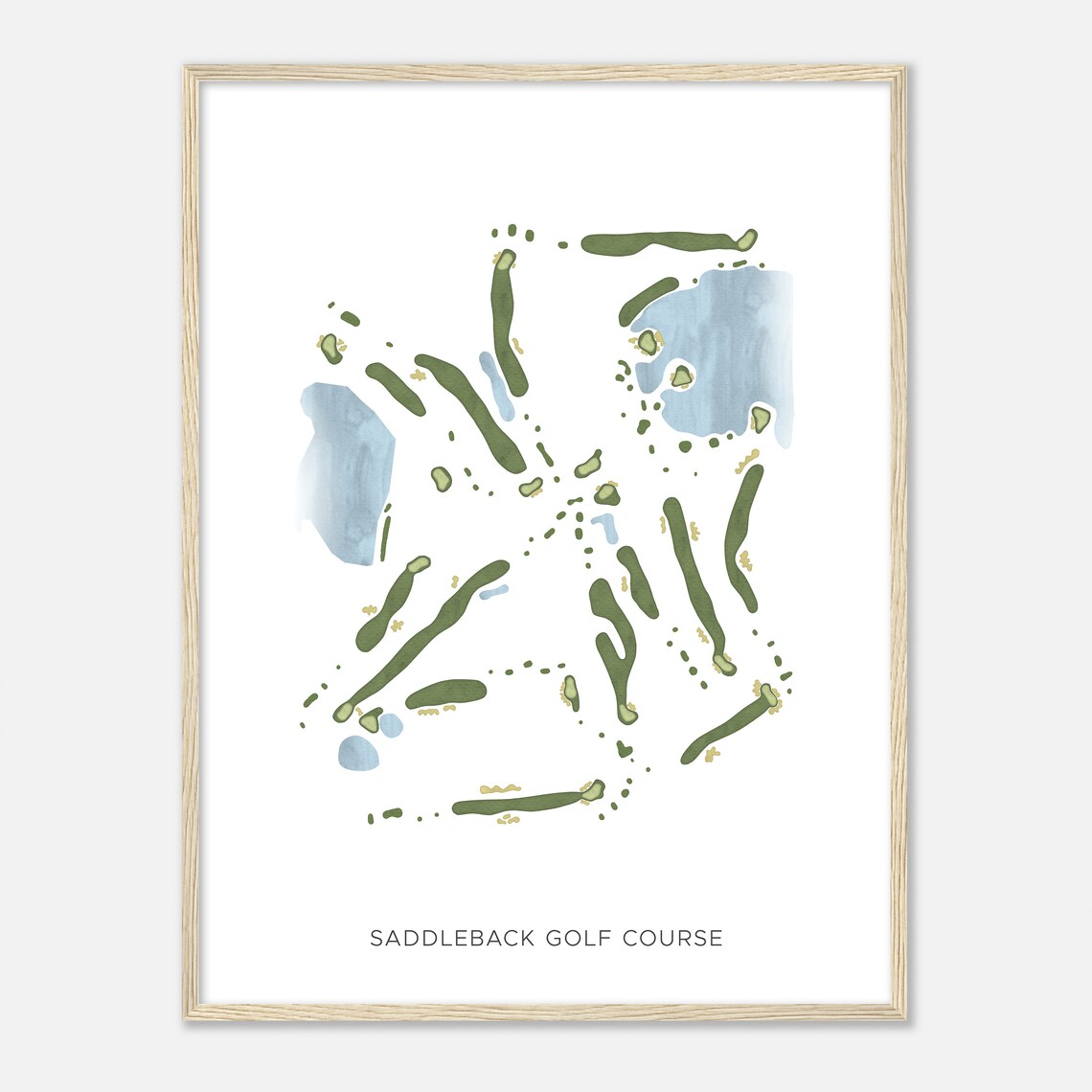 Saddleback Golf Course Colorado Modern Watercolor Map Golfer Gift Golf Wall Art Golf Poster Print Course Layout
