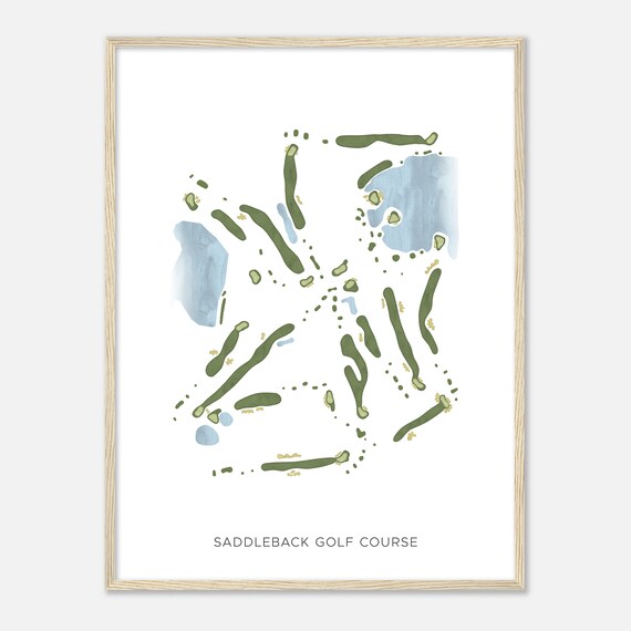 Saddleback Golf Course Colorado Modern Watercolor Map Golfer Gift Golf Wall Art Golf Poster Print Course Layout