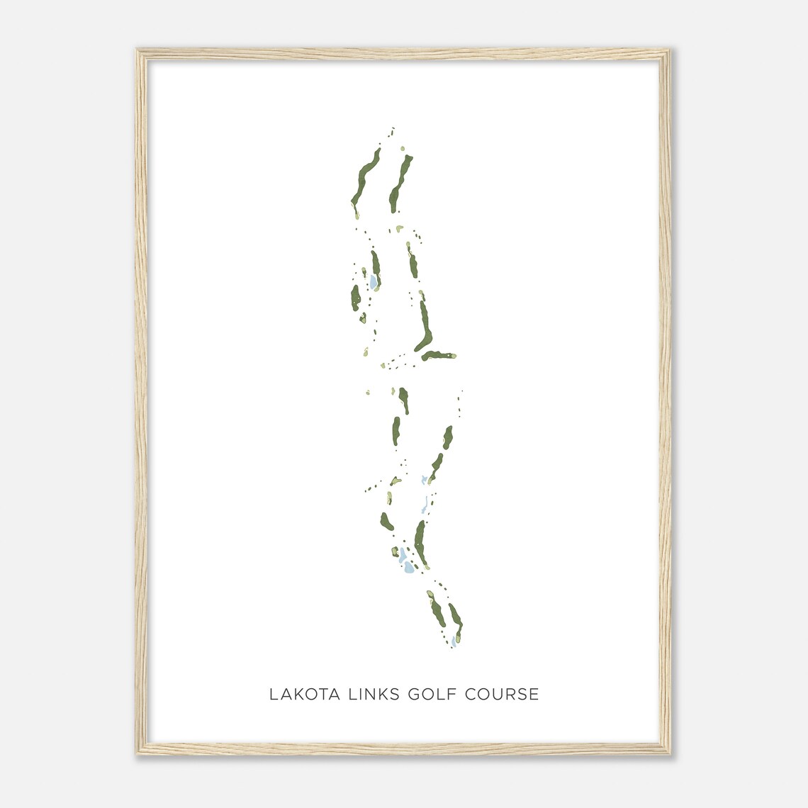 Lakota Links Golf Course Colorado Modern Watercolor Map Golfer Gift Golf Wall Art Golf Poster Print Course Layout - Image 2