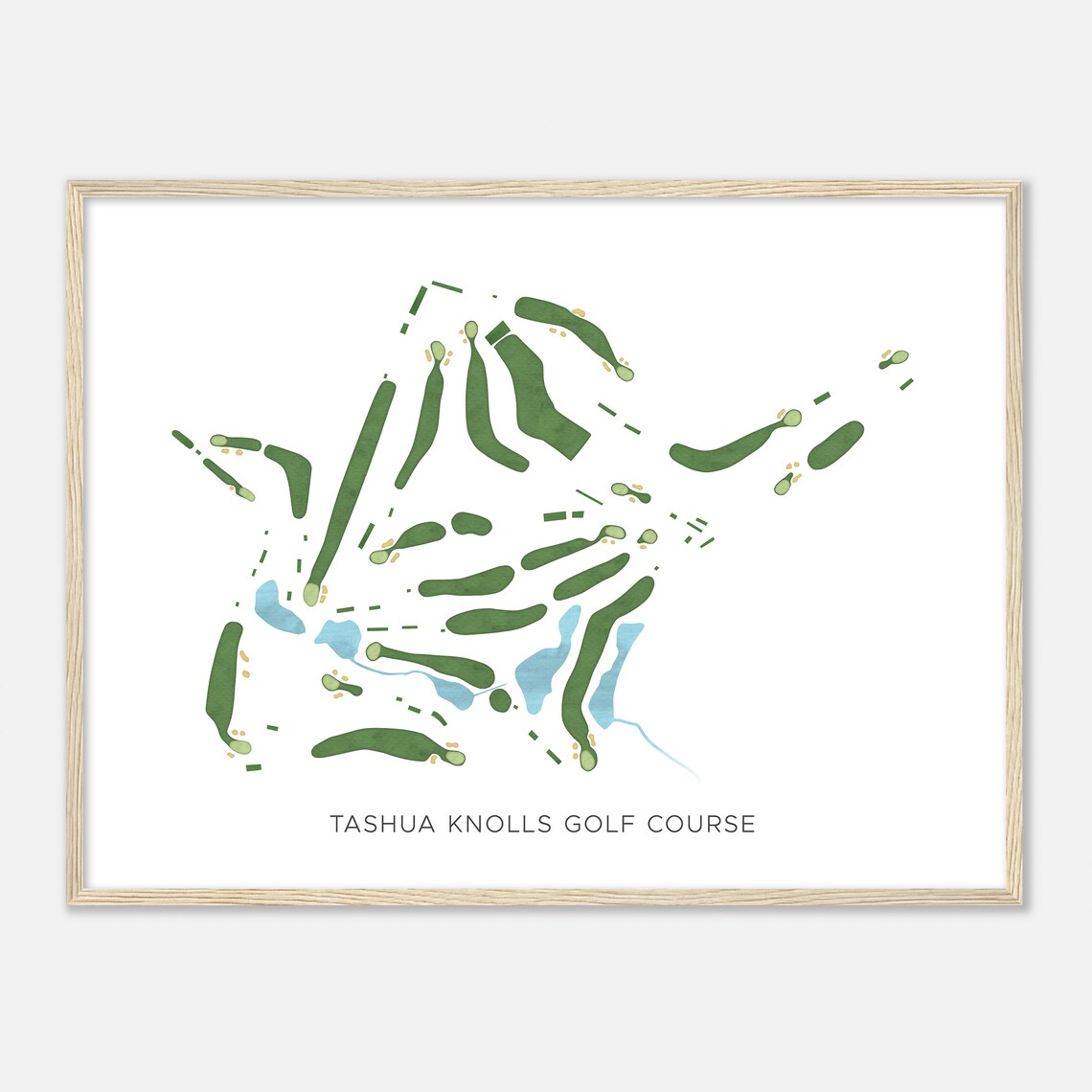 Tashua Knolls Golf Course Connecticut Modern Watercolor Map Golfer Gift Golf Wall Art Golf Poster Print Course Layout - Image 2