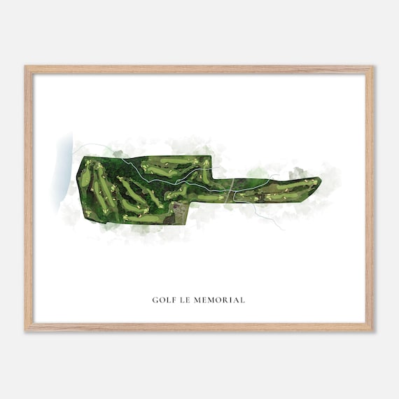 Golf Le Memorial Canada Classic Watercolor Course Map Poster