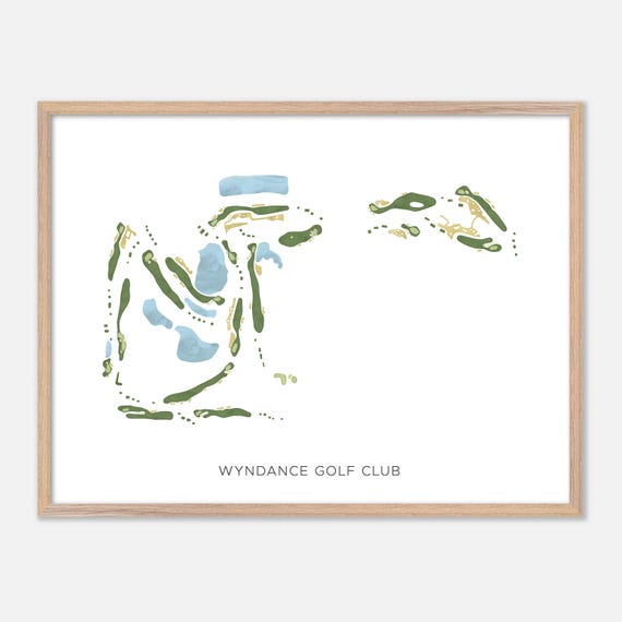 Wyndance Golf Club In Uxbridge Canada Modern Watercolor Map Golfer Gift Golf Wall Art Golf Poster Print Course Layout
