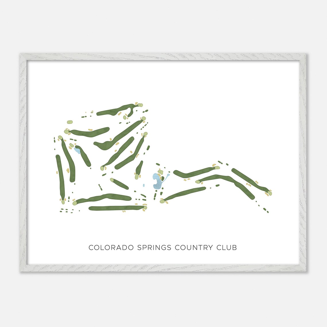 Colorado Springs Country Club Golf Course Watercolor Map Art Poster Gift - Image 4